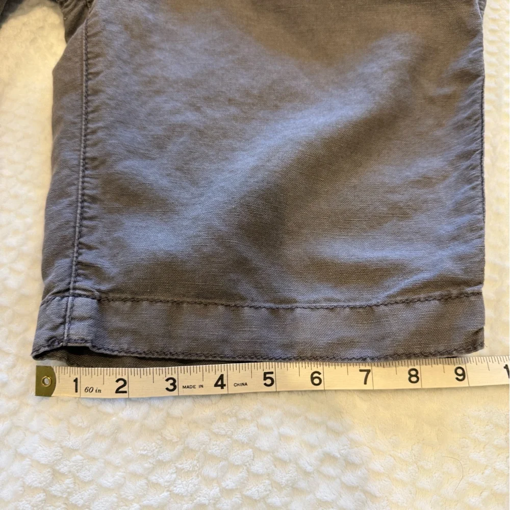 Union Men's Linen Blend Casual Shorts, Gray, Size 32